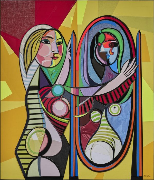 Jeune fille devant un miroir - Hommage à Picasso