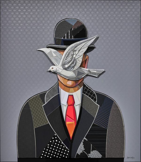 L’homme au chapeau melon – Hommage à Magritte